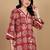 Geometric Printed V-Neck Straight Kurta With Trousers
