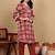 Geometric Printed V-Neck Straight Kurta With Trousers