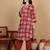 Geometric Printed V-Neck Straight Kurta With Trousers