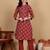 Floral Printed Mandarin Collar Straight Kurta With Trousers