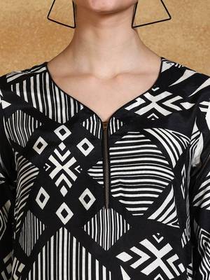 Women Geometric Printed Kurta with Trousers 2