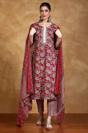 Women Paisley Printed Kurta with Trousers & Dupatta