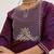 Floral Yoke Design Thread Work Kurta With Trousers & Dupatta