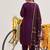 Floral Yoke Design Thread Work Kurta With Trousers & Dupatta