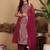 Women Woven Design Regular Kurta with Trousers & With Dupatta
