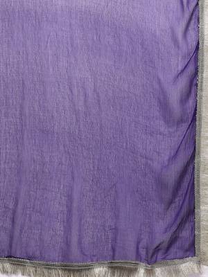 Floral Yoke Design Thread Work Kurta With Trousers & Dupatta 4