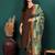 V-Neck Straight Kurta With Trousers & Dupatta