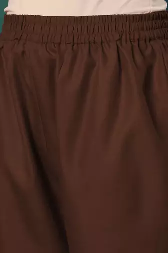 V-Neck Straight Kurta With Trousers & Dupatta
