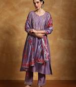 Women Floral Embroidered Regular Kurta with Trousers & With Dupatta