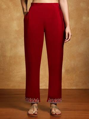 Women Floral Embroidered Regular Kurta with Trousers & With Dupatta 7