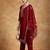Yoke Design Zari Round Neck Straight Kurta With Trousers & Dupatta