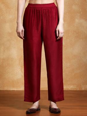 Yoke Design Zari Round Neck Straight Kurta With Trousers & Dupatta 7