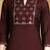 Yoke Design Zari Round Neck Straight Kurta With Trousers & Dupatta