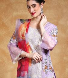 Women Floral Embroidered Cotton Kurta with Trousers & Dupatta