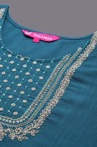 Women Ethnic Motifs Embroidered Kurta with Trousers & With Dupatta