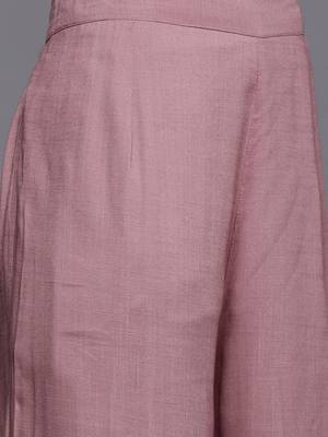 Women Solid Yoke Design Kurta with Trousers & Dupatta 5