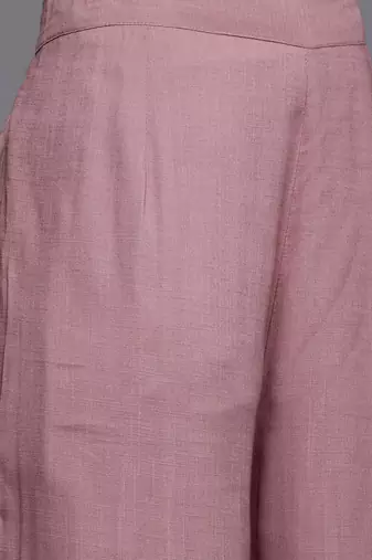 Women Solid Yoke Design Kurta with Trousers & Dupatta