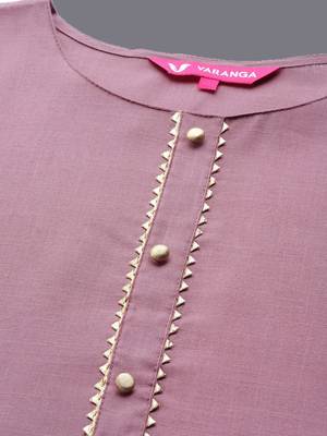 Women Solid Yoke Design Kurta with Trousers & Dupatta 6