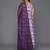 Abstract Printed Panelled Chanderi Silk A-Line Kurta With Trousers & Dupatta