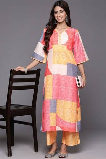 Women Floral Printed Kurta with Palazzo