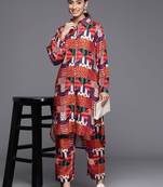 Women Geometric Printed Kurta with Trousers