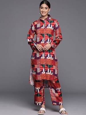 Women Geometric Printed Kurta with Trousers 2