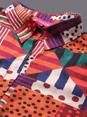 Women Geometric Printed Kurta with Trousers 3