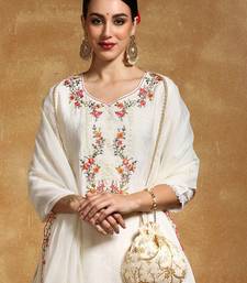 Women Floral Embroidered Regular Kurta with Dhoti Pants & With Dupatta