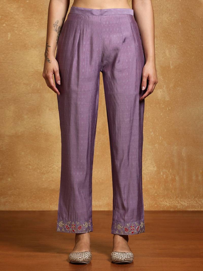 Women Floral Embroidered Regular Kurta with Trousers & With Dupatta