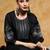 Floral Embroidered Thread Work Round Neck Straight Kurta With Trousers