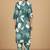 Floral Printed Round Neck Thread Work Straight Kurta With Trousers