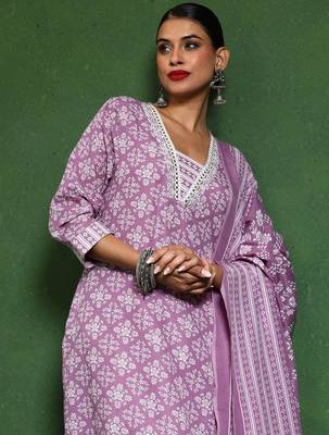 Women Ethnic Motifs Printed Regular Kurta with Trousers & With Dupatta 2