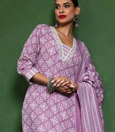 Women Ethnic Motifs Printed Regular Kurta with Trousers & With Dupatta