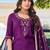 Women Floral Embroidered Regular Thread Work Kurta with Trousers & With Dupatta