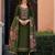 Floral Yoke Design Thread Work Straight Kurta With Trouser And Dupatta