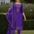 Floral Embroidered Round Neck Straight Kurta With Dhoti & Dupatta