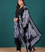 Women Ethnic Motifs Printed Regular Thread Work Kurta with Trousers & With Dupatta