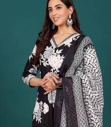 Women Ethnic Motifs Printed Regular Pure Cotton Kurta with Trousers & With Dupatta