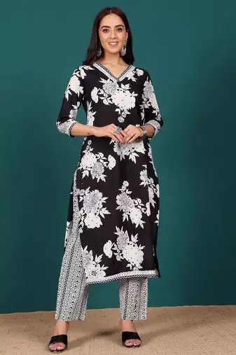 Women Ethnic Motifs Printed Regular Pure Cotton Kurta with Trousers & With Dupatta