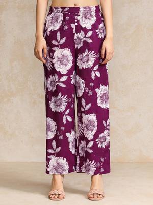 Women Floral Printed Regular Pure Cotton Kurta with Palazzos 6