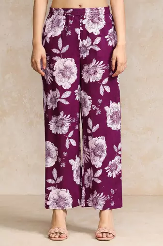 Women Floral Printed Regular Pure Cotton Kurta with Palazzos