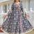 Women Floral Printed Angrakha Sequinned Kurta with Trousers & With Dupatta