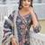 Women Floral Printed Angrakha Sequinned Kurta with Trousers & With Dupatta