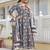 Women Floral Printed Angrakha Sequinned Kurta with Trousers & With Dupatta