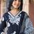 Floral Printed V-Neck Pure Cotton Kurta with Trousers & Dupatta
