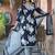 Floral Printed V-Neck Pure Cotton Kurta with Trousers & Dupatta