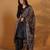V-Neck Straight Kurta With Trousers And Dupatta
