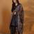 V-Neck Straight Kurta With Trousers And Dupatta