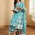 Floral Printed V-Neck Straight Kurta With Trousers And Dupatta