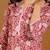 Floral Printed Notch Neck Kurta With Trousers & Dupatta